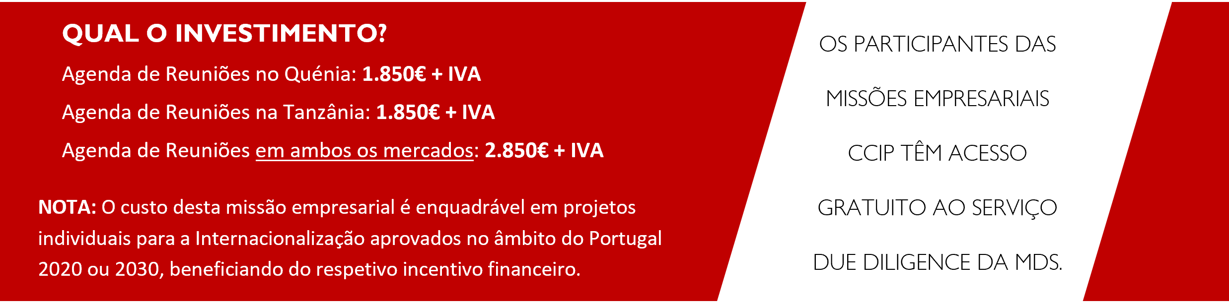 Investimento Quénia Tanzânia